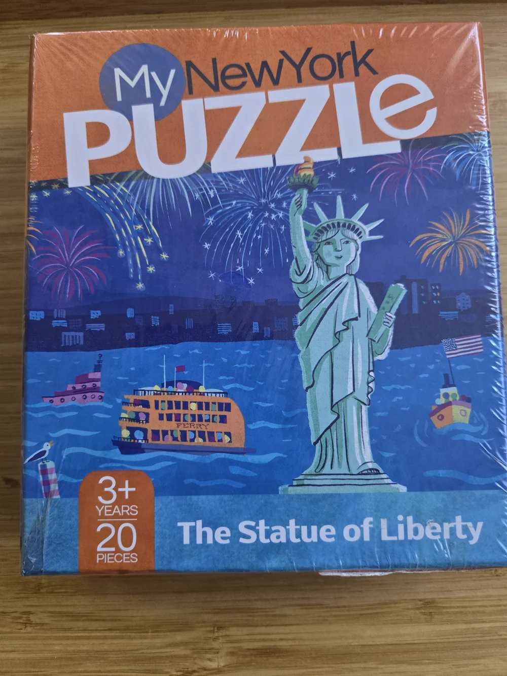 Kid's My New York Puzzle - The Statue of Liberty (Blue/Orange)